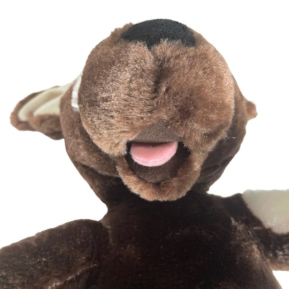Build-A-Bear Teddy Fudge Pup Plush Brown Ivory Patches 10" - Picture 5 of 9